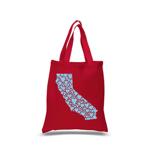 California Hearts  - Small Word Art Tote Bag