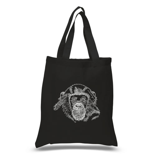 Chimpanzee - Small Word Art Tote Bag