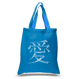 The Word Love in 44 Languages - Small Word Art Tote Bag