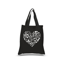 Load image into Gallery viewer, Heart Notes  - Small Word Art Tote Bag