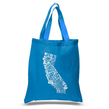Load image into Gallery viewer, California State - Small Word Art Tote Bag
