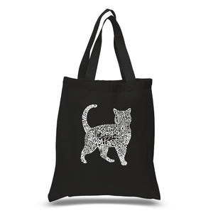 Cat - Small Word Art Tote Bag