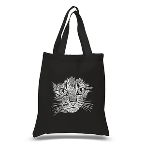 Cat Face - Small Word Art Tote Bag