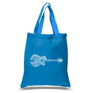 Country Guitar - Small Word Art Tote Bag