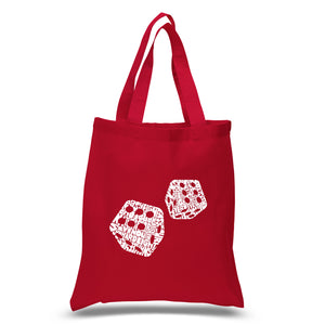 DIFFERENT ROLLS THROWN IN THE GAME OF CRAPS - Small Word Art Tote Bag
