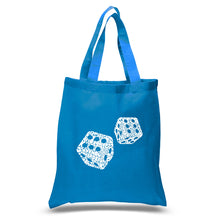 Load image into Gallery viewer, DIFFERENT ROLLS THROWN IN THE GAME OF CRAPS - Small Word Art Tote Bag