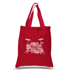 Drums - Small Word Art Tote Bag