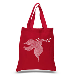 Dove - Small Word Art Tote Bag