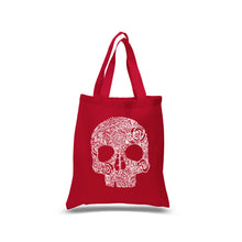 Load image into Gallery viewer, Flower Skull  - Small Word Art Tote Bag