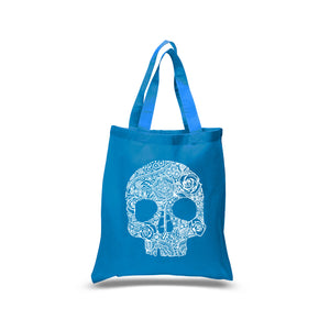 Flower Skull  - Small Word Art Tote Bag