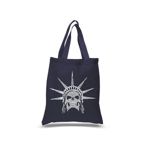 Freedom Skull  - Small Word Art Tote Bag