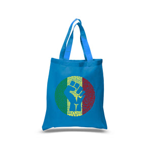 Get Up Stand Up  - Small Word Art Tote Bag