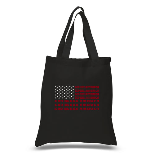 God Bless America - Small Word Art Tote Bag
