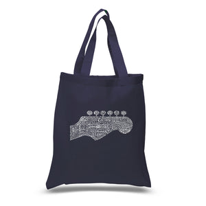 Guitar Head - Small Word Art Tote Bag