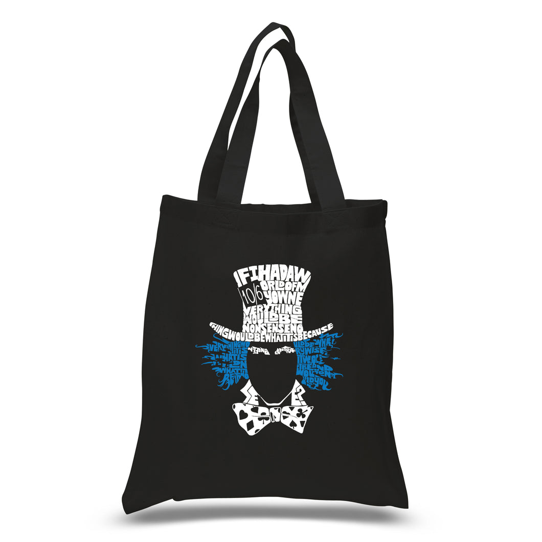 The Mad Hatter - Small Word Art Tote Bag