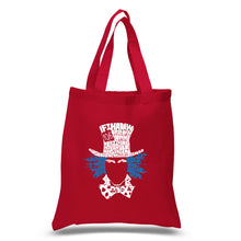 Load image into Gallery viewer, The Mad Hatter - Small Word Art Tote Bag