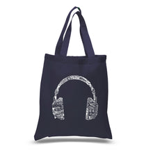 Load image into Gallery viewer, Music in Different Languages Headphones - Small Word Art Tote Bag