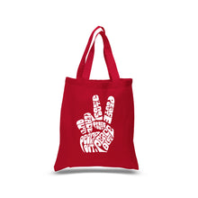 Load image into Gallery viewer, Peace Out  - Small Word Art Tote Bag