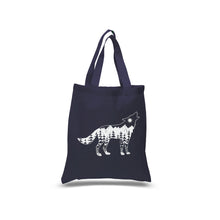 Load image into Gallery viewer, Howling Wolf  - Small Word Art Tote Bag