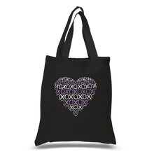 Load image into Gallery viewer, XOXO Heart  - Small Word Art Tote Bag
