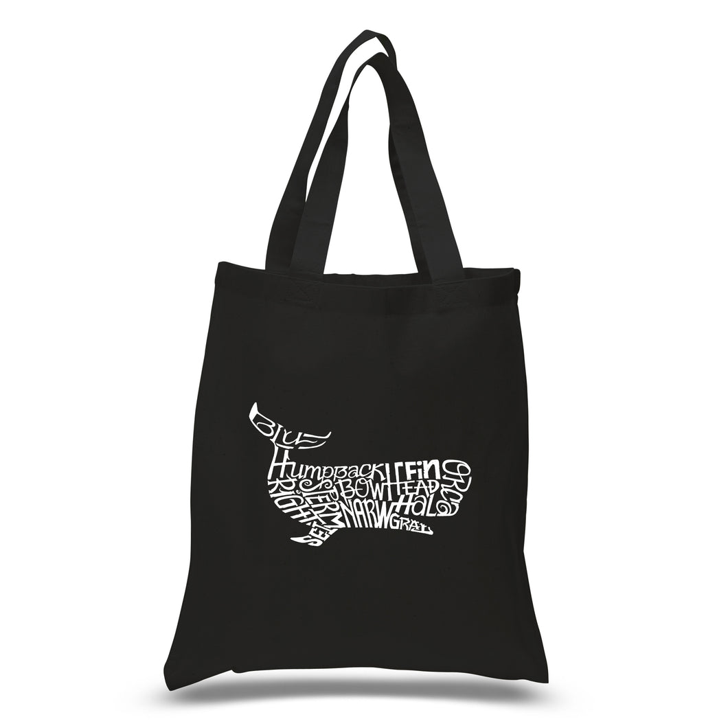 Humpback Whale - Small Word Art Tote Bag