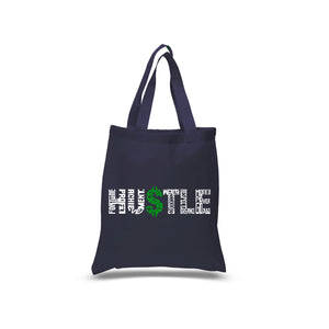 Hustle  - Small Word Art Tote Bag