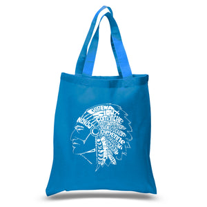 POPULAR NATIVE AMERICAN INDIAN TRIBES - Small Word Art Tote Bag