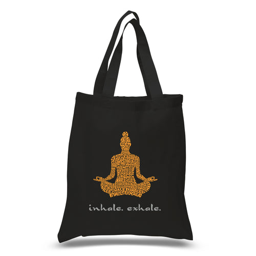Inhale Exhale - Small Word Art Tote Bag