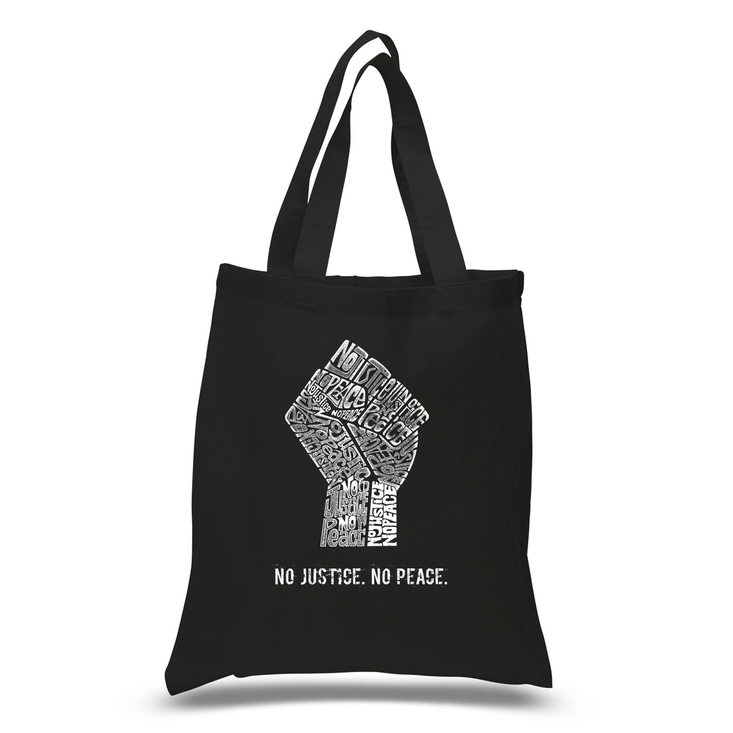 No Justice, No Peace - Small Word Art Tote Bag