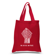 Load image into Gallery viewer, No Justice, No Peace - Small Word Art Tote Bag