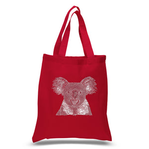 Koala - Small Word Art Tote Bag