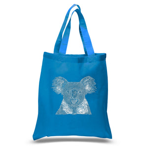 Koala - Small Word Art Tote Bag