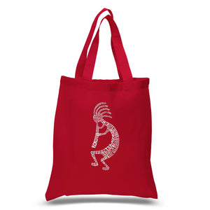 Kokopelli - Small Word Art Tote Bag