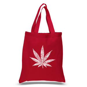 50 DIFFERENT STREET TERMS FOR MARIJUANA - Small Word Art Tote Bag