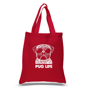 Pug Life - Small Word Art Tote Bag
