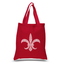 Load image into Gallery viewer, FLEUR DE LIS POPULAR LOUISIANA CITIES - Small Word Art Tote Bag