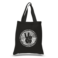 Load image into Gallery viewer, MAKE LOVE NOT WAR - Small Word Art Tote Bag