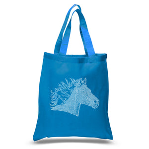 Horse Mane - Small Word Art Tote Bag