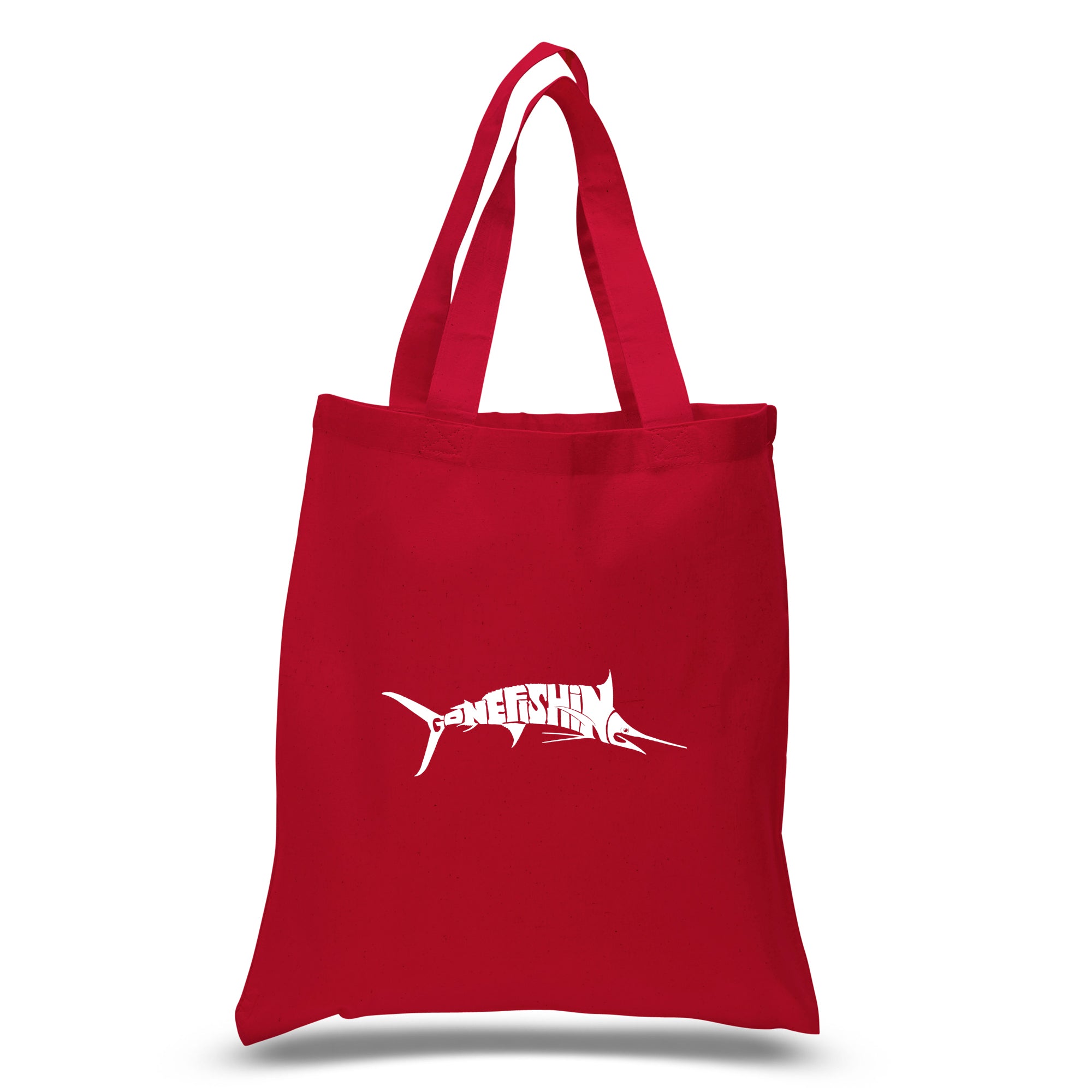 Marlin Gone Fishing - Small Word Art Tote Bag – LA Pop Art