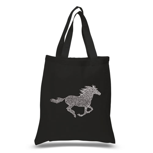 Horse Breeds - Small Word Art Tote Bag