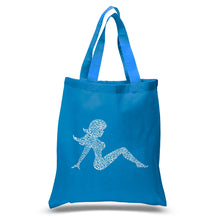 Load image into Gallery viewer, Mudflap Girl Keep on Truckin - Small Word Art Tote Bag