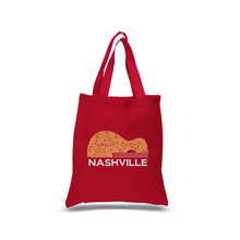 Load image into Gallery viewer, Nashville Guitar - Small Word Art Tote Bag