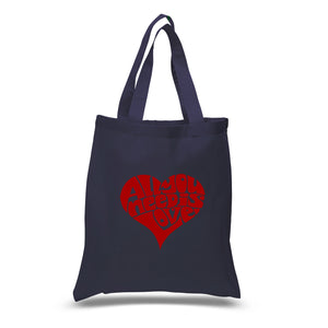 All You Need Is Love - Small Word Art Tote Bag