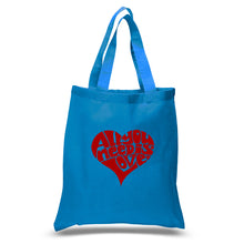 Load image into Gallery viewer, All You Need Is Love - Small Word Art Tote Bag