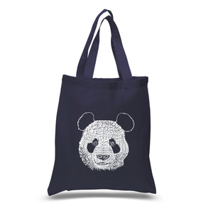 Panda - Small Word Art Tote Bag