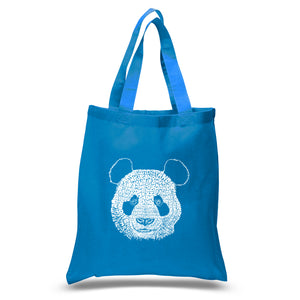 Panda - Small Word Art Tote Bag