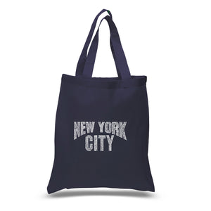 NYC NEIGHBORHOODS - Small Word Art Tote Bag