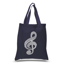 Load image into Gallery viewer, Music Note - Small Word Art Tote Bag