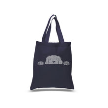 Load image into Gallery viewer, Peeking Dog  - Small Word Art Tote Bag