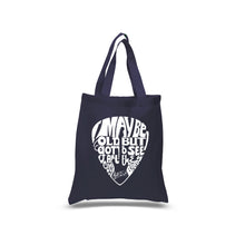Load image into Gallery viewer, Guitar Pick  - Small Word Art Tote Bag
